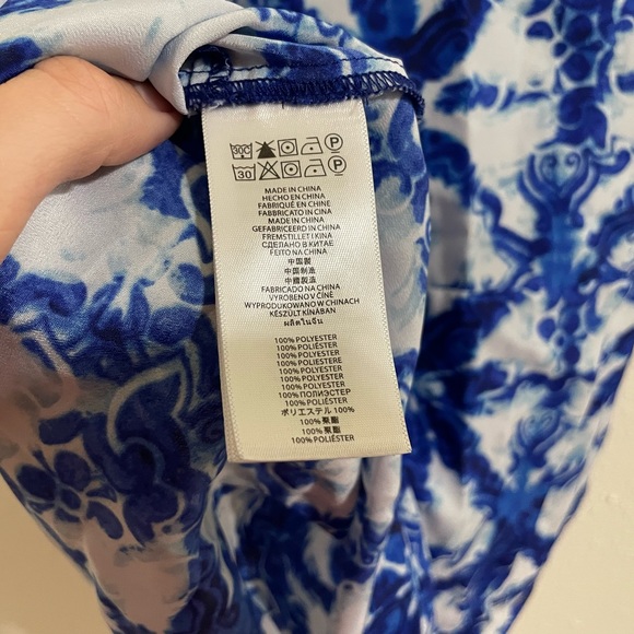 Michael Kors Blue Starburst Tile Print Tank Top - Picture 11 of 11